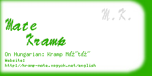 mate kramp business card